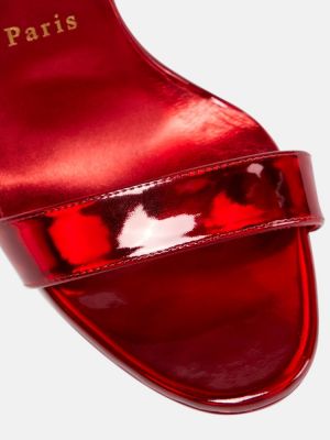 Sandały skórzane Christian Louboutin czerwone