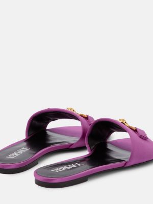 Saténové poltopánky Versace fialová