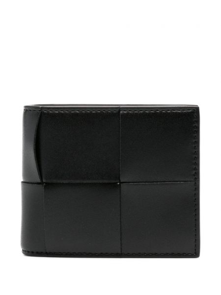 Kožená peňaženka Bottega Veneta čierna