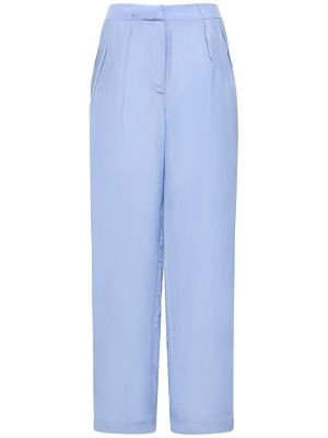 Плисирани панталон The Frankie Shop синьо