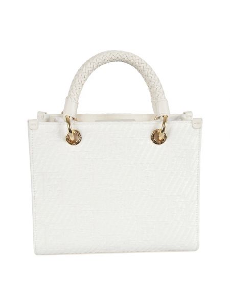 Shopper handtasche mit taschen Elisabetta Franchi weiß