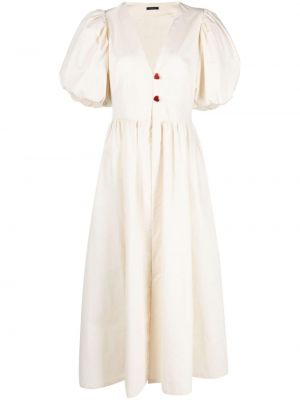Šaty s knoflíky se srdcovým vzorem Le Petit Trou bílé