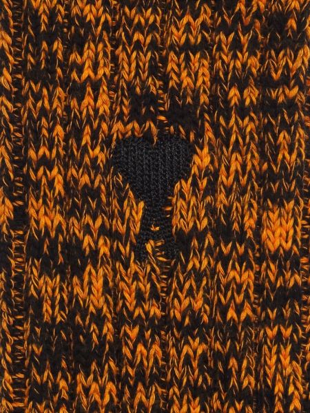 Chaussettes de motif coeur Ami Paris orange