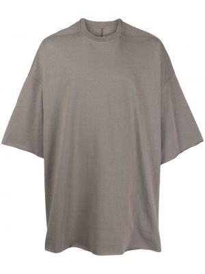 Oversized βαμβακερή μπλούζα Rick Owens γκρι