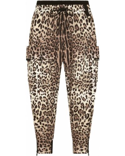 Pantalones con estampado leopardo Dolce & Gabbana negro