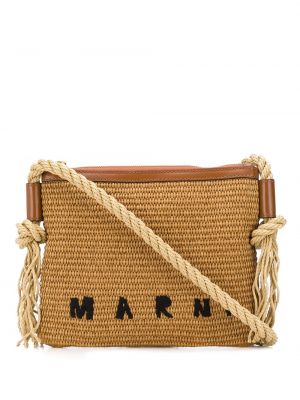 Плетени памучни чанта за ръка Marni