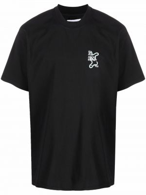 T-shirt aus baumwoll mit print Bonsai schwarz