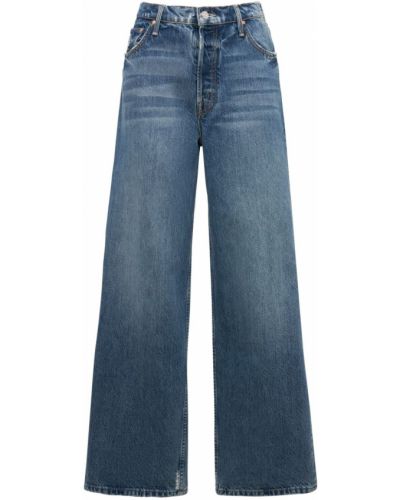 Voľné džínsy s vysokým pásom Mother modrá