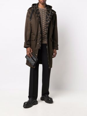 Kabát s kapucí s potiskem Versace