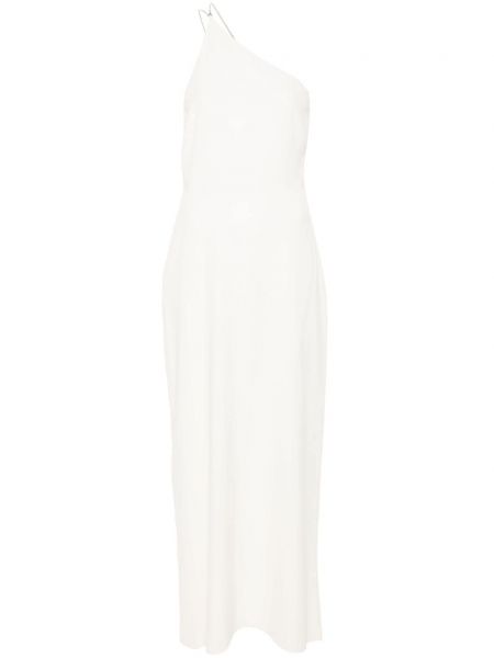 Krepové dlouhé šaty Calvin Klein biela
