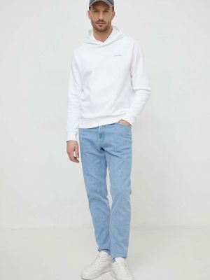 Bluza z kapturem bawełniana z nadrukiem Calvin Klein