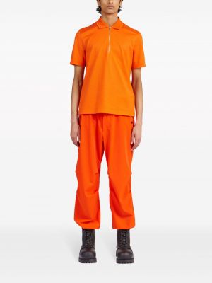 Polo krekls ar rāvējslēdzēju Ferragamo oranžs