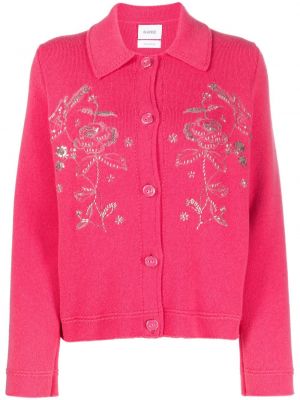 Květinový kabát s korálky Barrie růžový