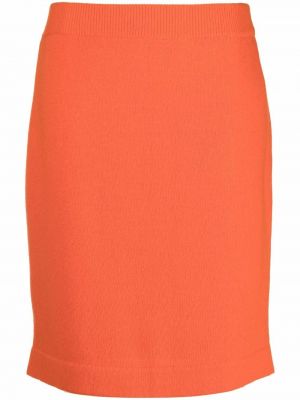 Pletené kašmírové sukně Chanel Pre-owned oranžové