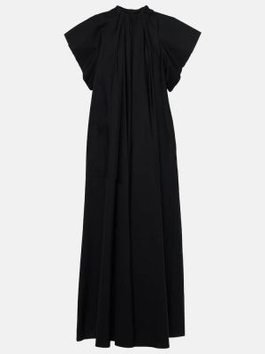 Pamučna midi haljina Mm6 Maison Margiela crna