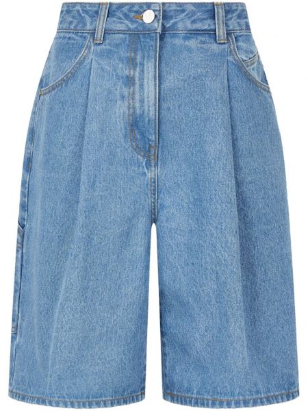 Plisované džínsové šortky Studio Tomboy modrá