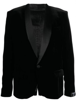 Sametový oblek Balmain černý