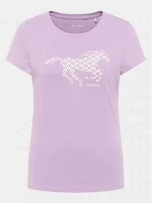 Фіолетова футболка слім Mustang