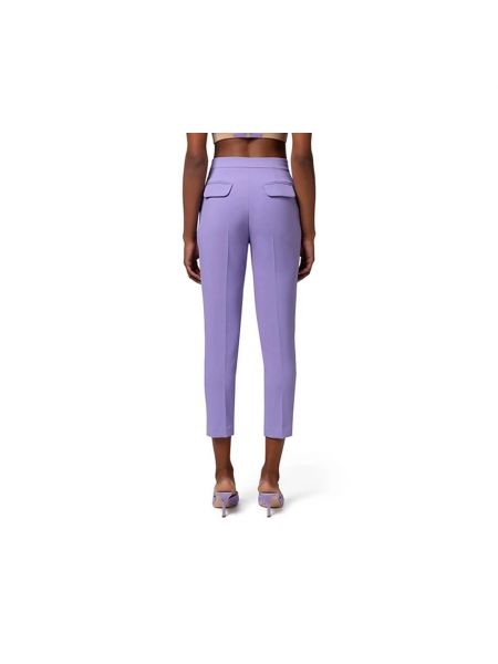 Pantalones de crepé Elisabetta Franchi violeta