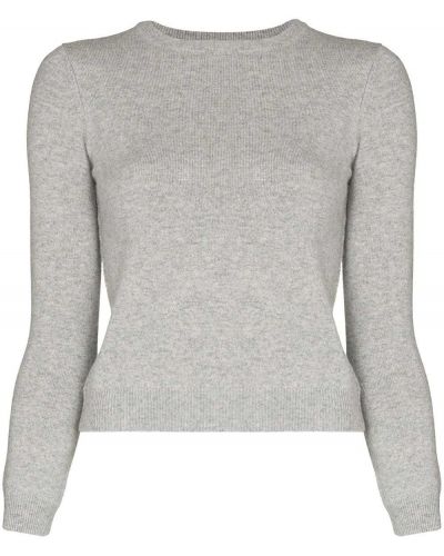 Jersey de cachemir de tela jersey de cuello redondo Extreme Cashmere gris