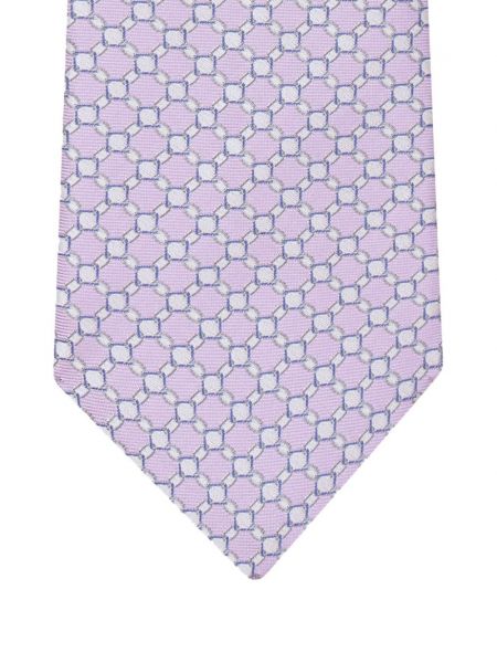 Žakardinis šilkinis kaklaraištis Etro violetinė