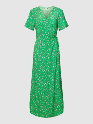 Sukienka z wiskozy z nadrukiem Object zielona