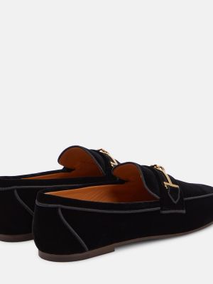 Pantofi loafer de catifea Tod's negru