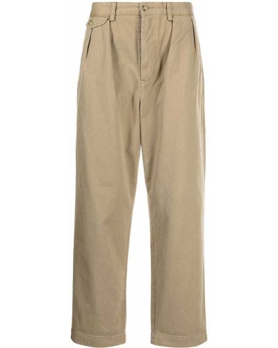 Bombažne ravne hlače s karirastim vzorcem z vezenjem Polo Ralph Lauren