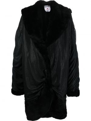 Drapiruotas paltas Moschino Pre-owned juoda