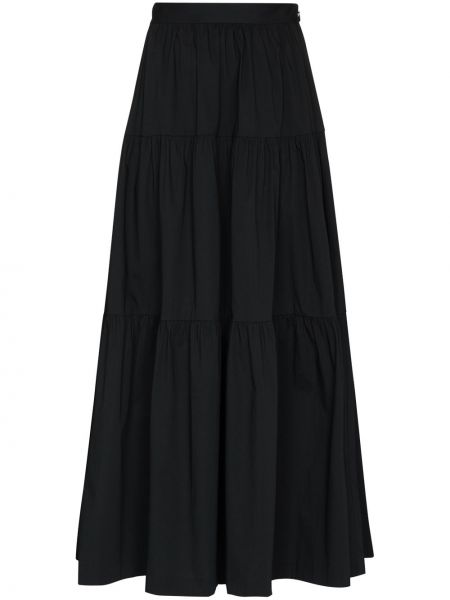 Falda larga plisada Staud negro