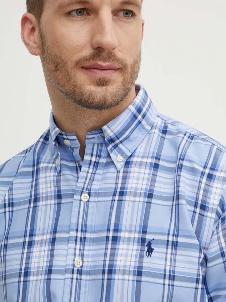 Pernata košulja s gumbima Polo Ralph Lauren plava