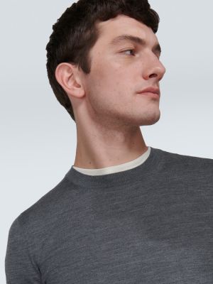 Jersey de lana de tela jersey Tom Ford gris