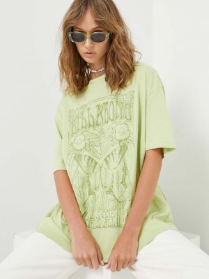 Bavlněné tričko Billabong zelené