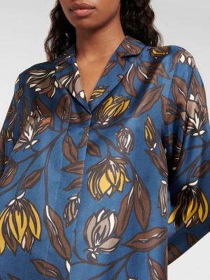 Svilena košulja s printom 's Max Mara plava