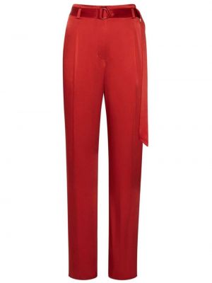 Pantaloni din satin Lapointe roșu