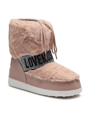 Škornji za sneg Love Moschino roza