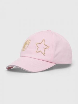 Хлопковая кепка Chiara Ferragni розовая