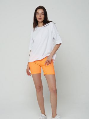Джинсовые шорты с низкой талией на молнии Cross Jeans оранжевые