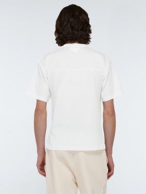 T-shirt di cotone Prada bianco