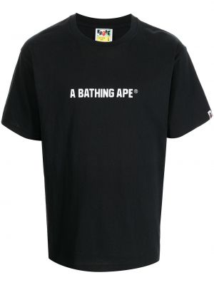 Trykt bomull t-skjorte A Bathing Ape® svart