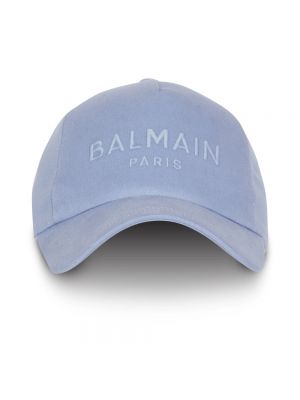Cappello con visiera ricamato Balmain Blu