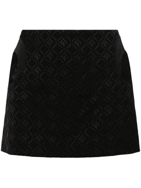 Žakárové mini sukně Marine Serre černé