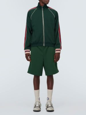 Pantaloncini in jersey in tessuto jacquard Gucci verde