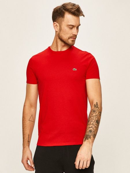 Тениска с дълъг ръкав Lacoste червено