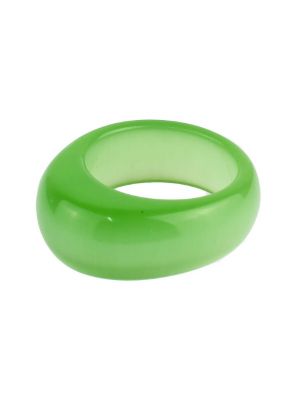 Кольцо бусики-колечки зеленое