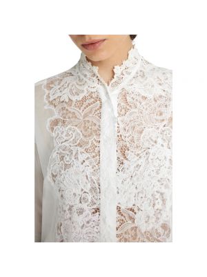 Camisa de encaje de muselina Ermanno Scervino blanco