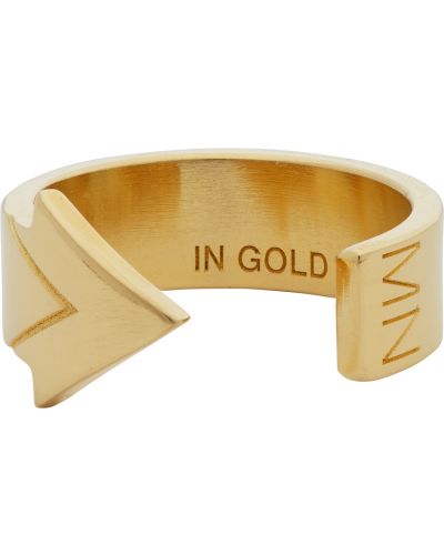 Złoty pierścionek In Gold We Trust Paris