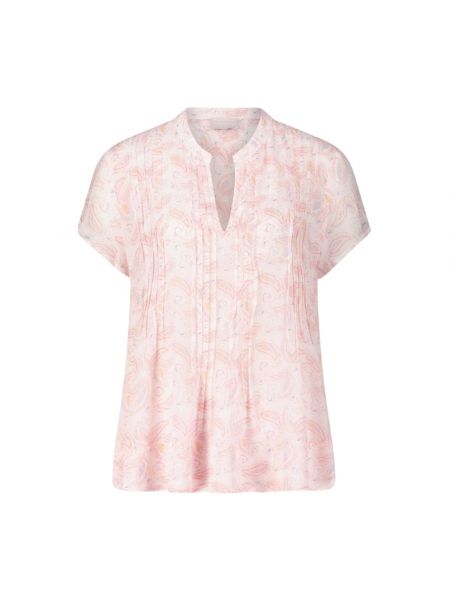 Bluse mit print mit kurzen ärmeln mit paisleymuster Hemisphere pink