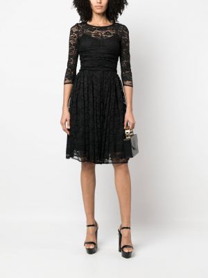 Mežģīņu kleita Dolce & Gabbana Pre-owned melns