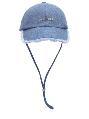 Medvilninis kepurė Jacquemus mėlyna